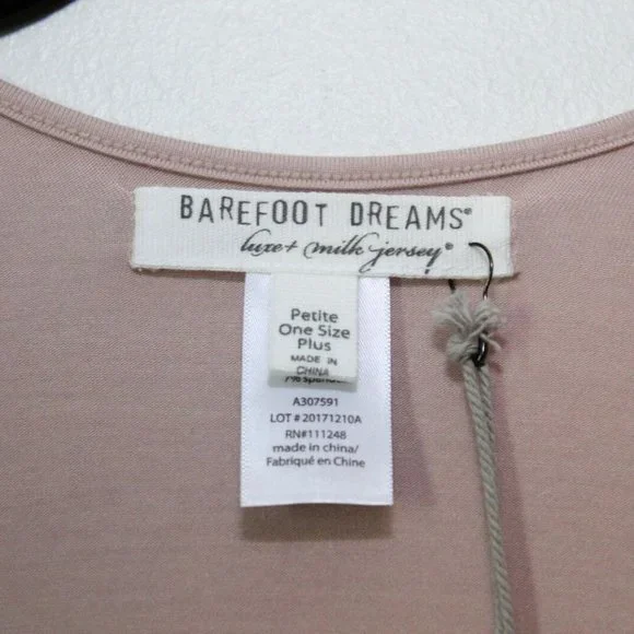 NWT Barefoot Dreams LUXE Milk Jersey Caftan Faded Rose Women's OS Plus H12720 - Picture 5 of 12